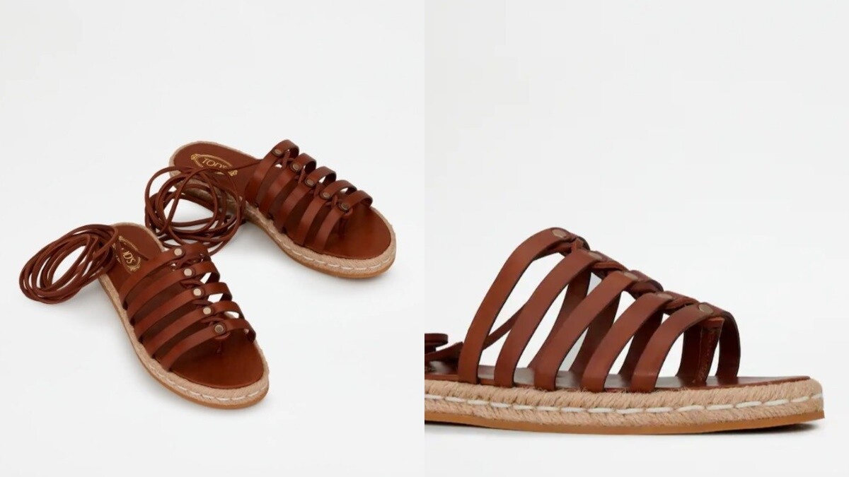 皮革羅馬涼鞋,約NT18,300