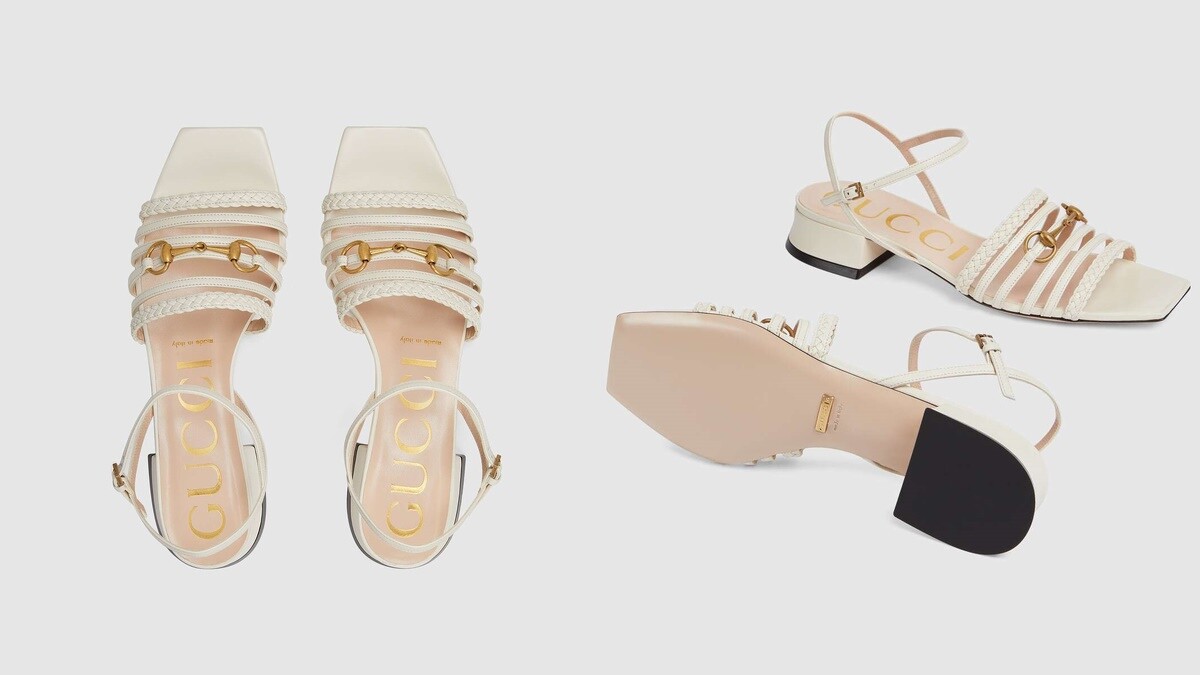 馬銜扣皮革涼鞋,約NT29,000