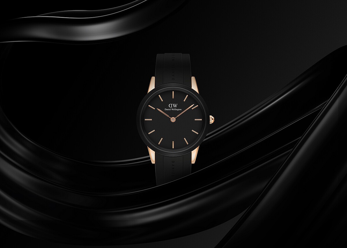 DW ICONIC MOTION躍動黑膠腕錶