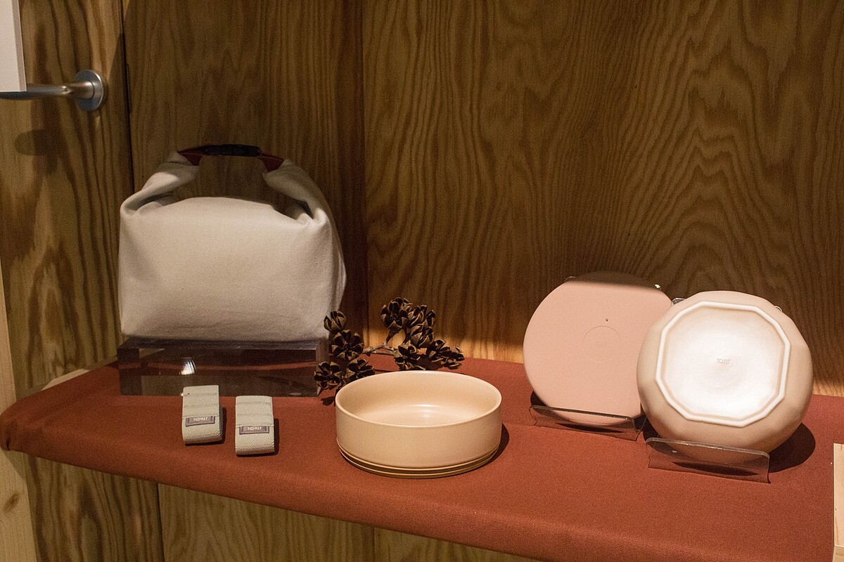 HAVEN by nest 現場展示沙粉色組合實品。