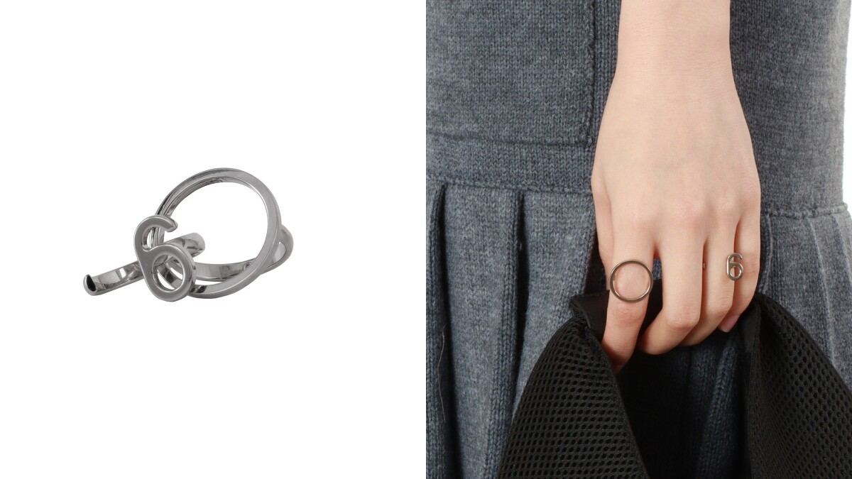 MM6 銀色6戒指，售價NT$11,800