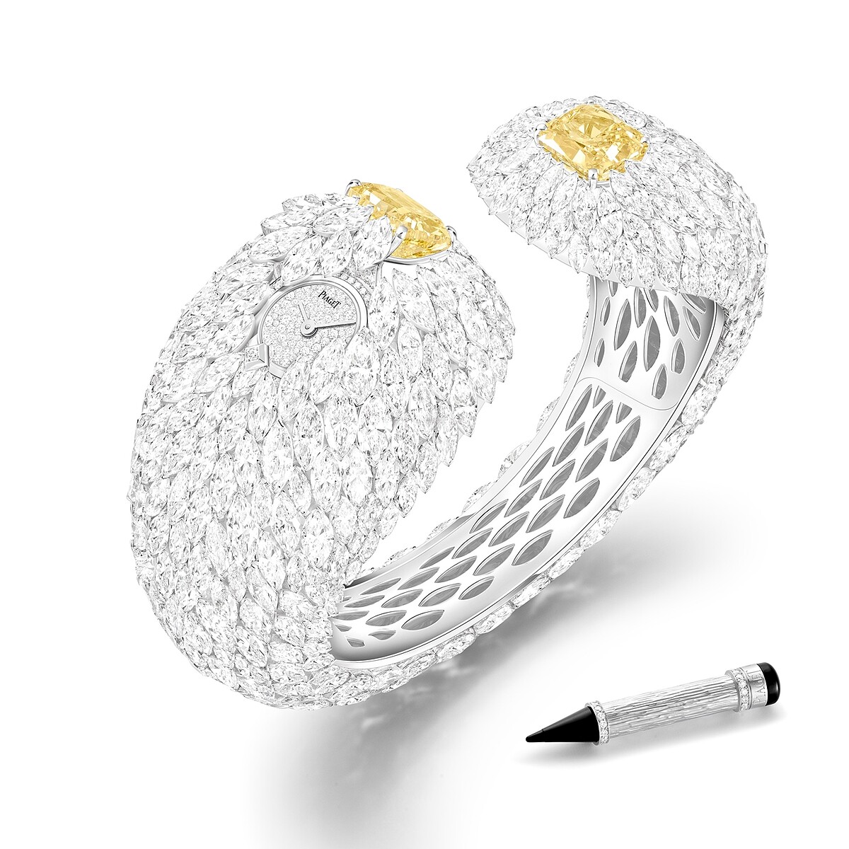 PIAGET Wings of Light系列艷彩黃鑽頂級珠寶鑽石手鐲錶，建議售價NT$89,500,000