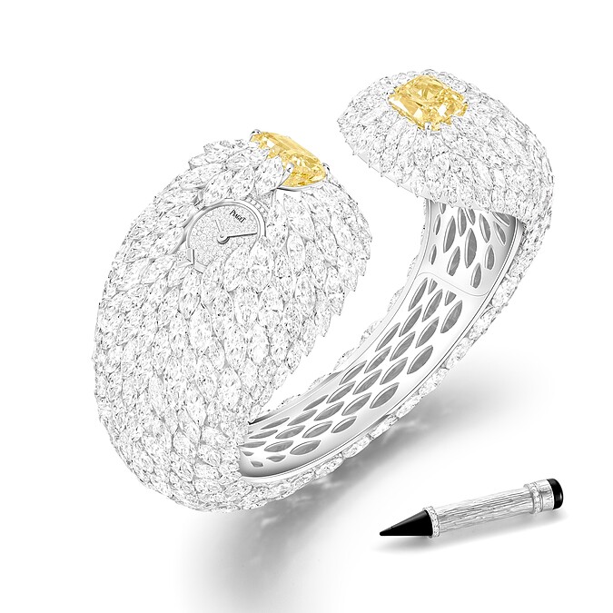 PIAGET Wings of Light系列艷彩黃鑽頂級珠寶鑽石手鐲錶，建議售價NT$89,500,000