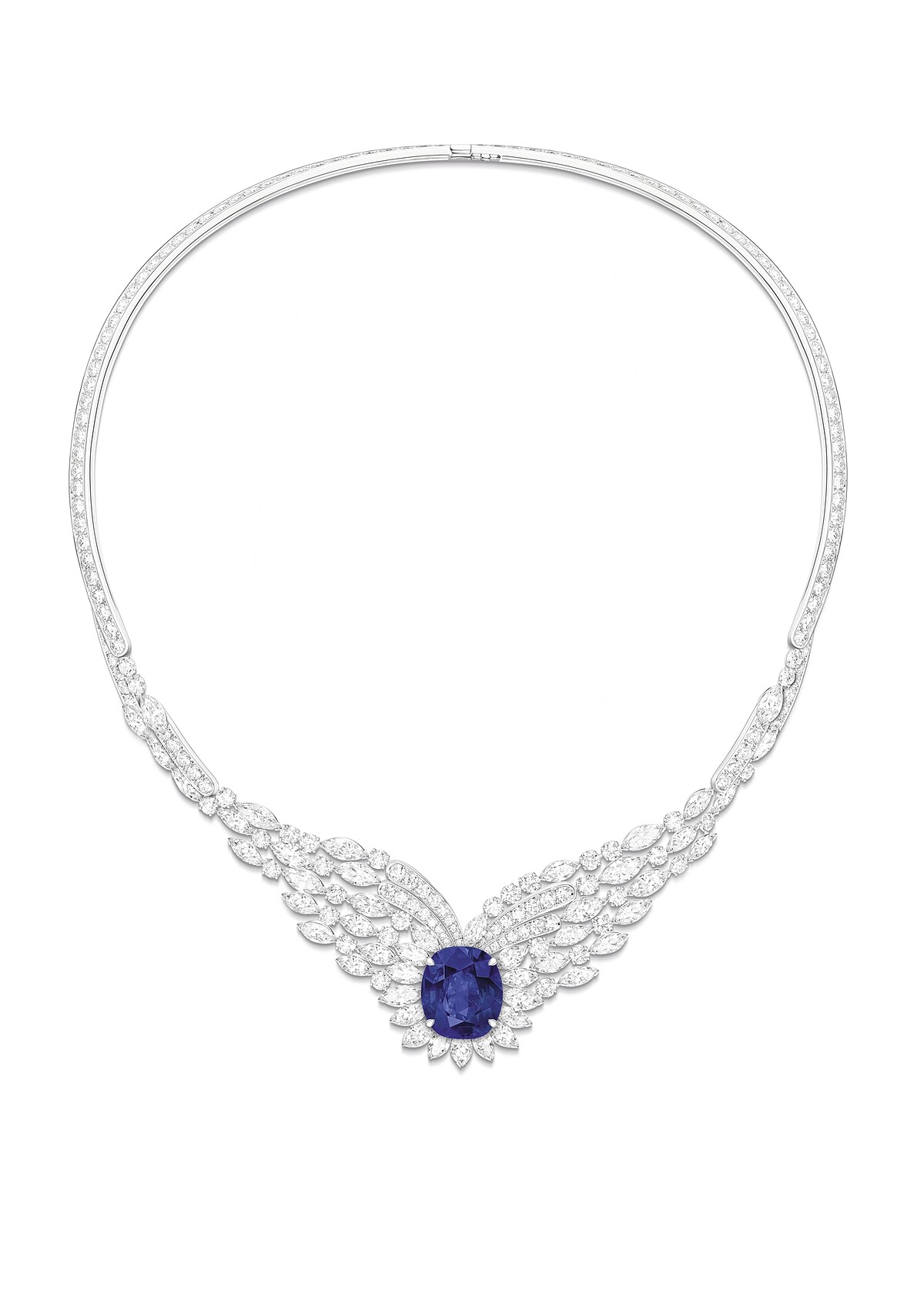 PIAGET Wings of Light系列斯里蘭卡藍寶石頂級珠寶鑽石項鍊，建議售價NT$64,500,000