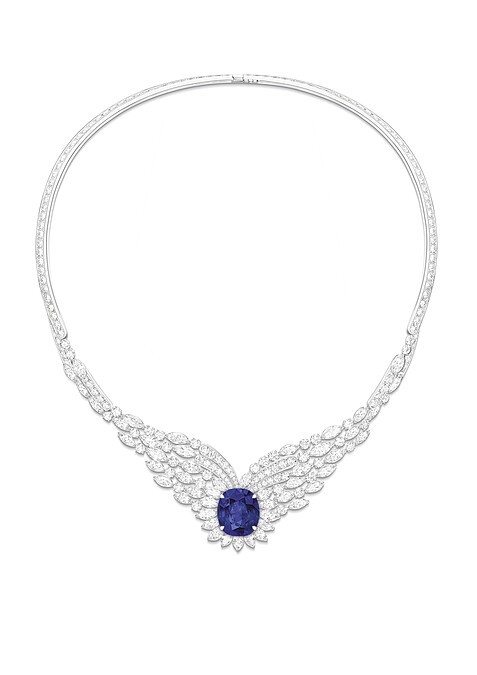 PIAGET Wings of Light系列斯里蘭卡藍寶石頂級珠寶鑽石項鍊，建議售價NT$64,500,000
