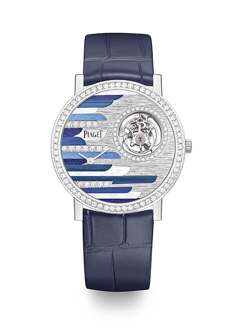 PIAGET Wings of Light系列細工鑲嵌工藝錶盤超薄手動上鍊腕錶，建議售價NT$4,380,000
