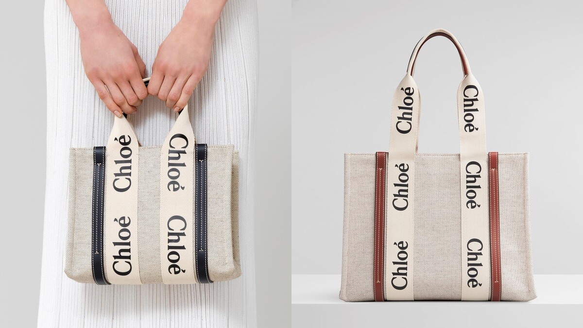 Chlo&eacute; Woody帆布托特包，NT25,600-34,300