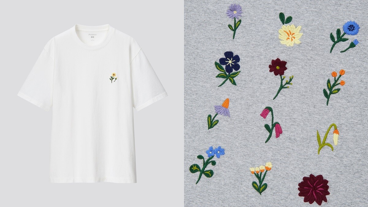 JWA刺繡設計圓領T恤(短袖)