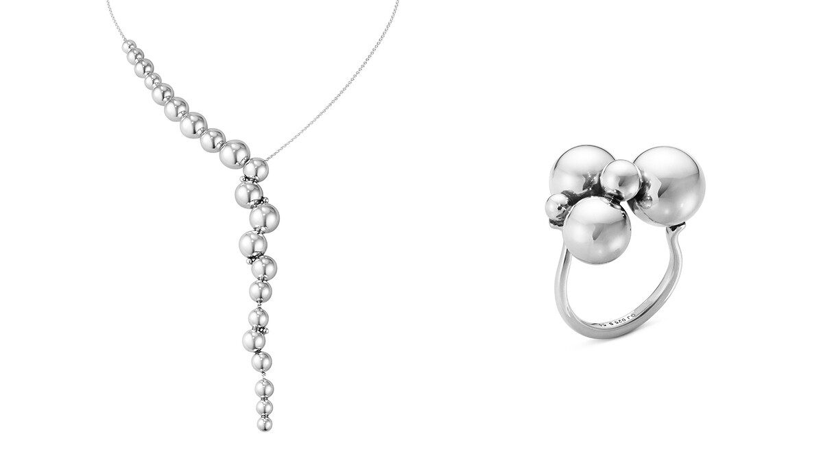 Moonlight Grapes月光葡萄系列項鍊，硫化純銀，NT$19,900、戒指，硫化純銀，NT11,500