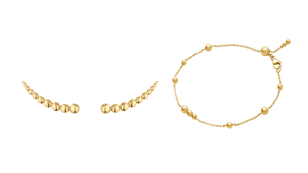 Moonlight Grapes系列耳夾，18K黃金，NT$ 31,000、手鍊，18k黃金，$39,000