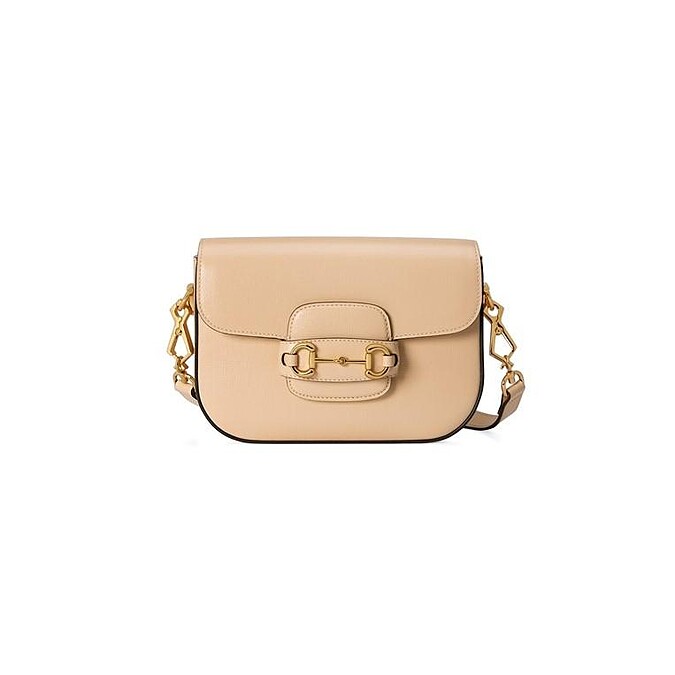 Horsebit 1955 奶茶色迷你肩背包，NT92,400