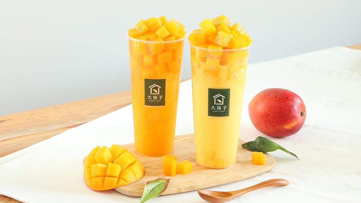 400%愛文芒果冰沙來了！大苑子愛文芒果Double系列飲品強勢回歸，新鮮芒果多到滿出來啦