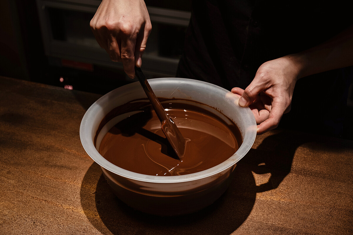 巧克力製作中。