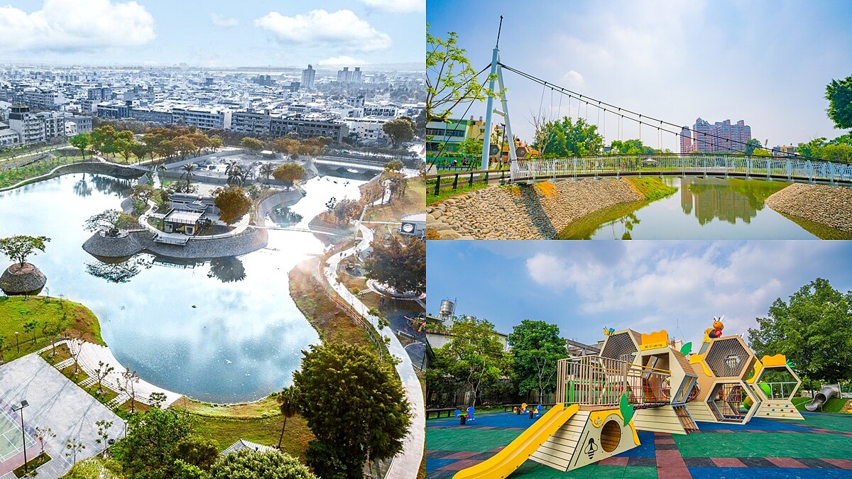屏東新網美景點「復興公園」啟用!大片水域及林蔭如走進「水岸森林」,還有拱橋、環湖步道太適合約會