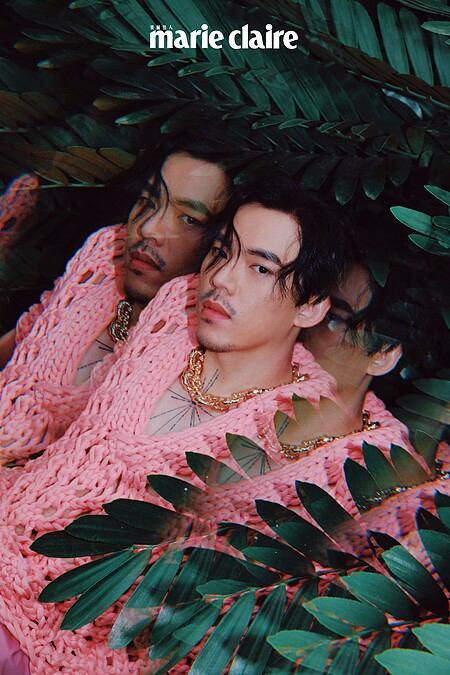 粉色鏤空針織衫，Bottega Veneta