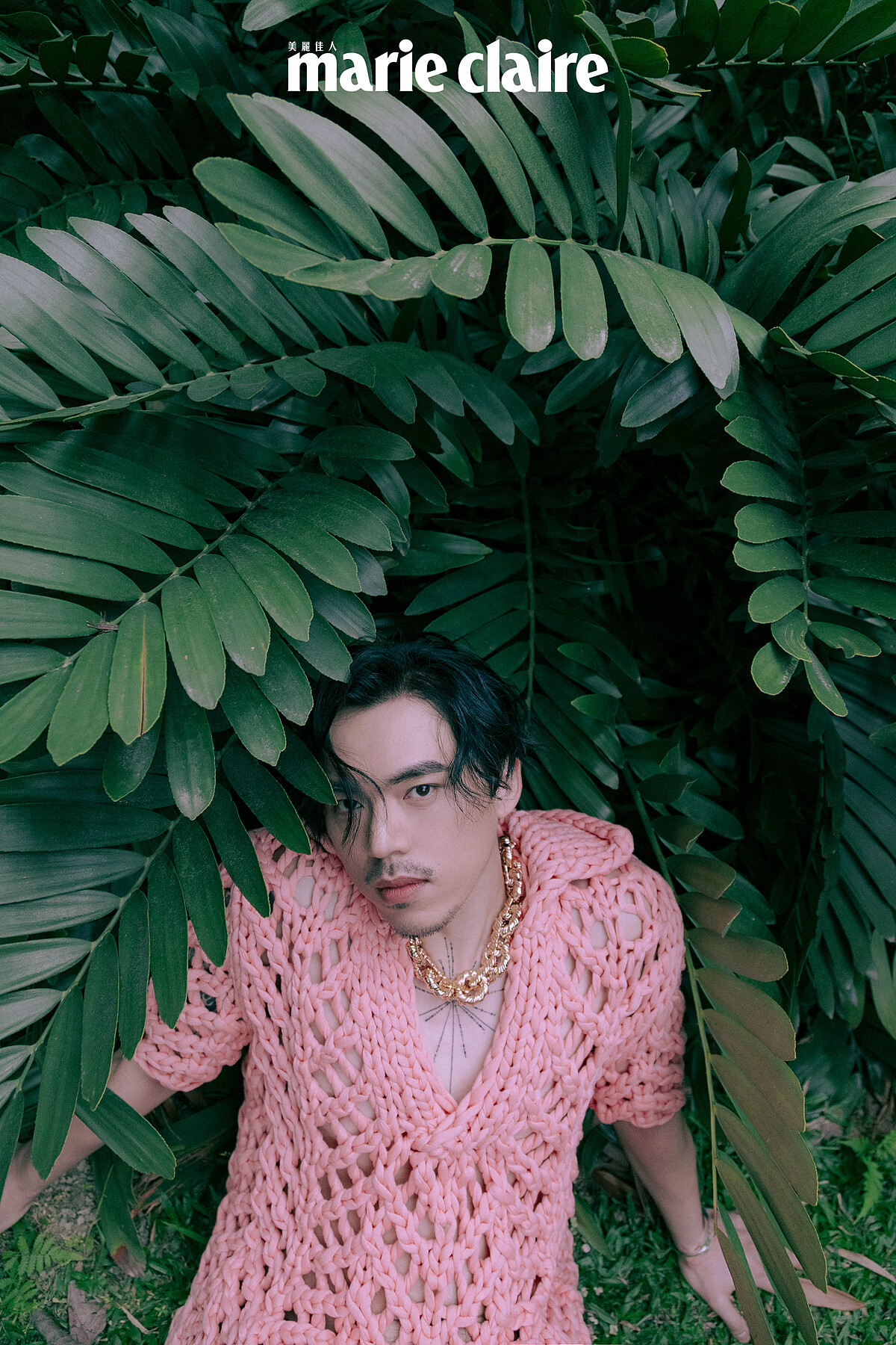 粉色鏤空針織衫，Bottega Veneta