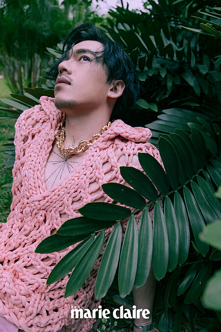 粉色鏤空針織衫，Bottega Veneta