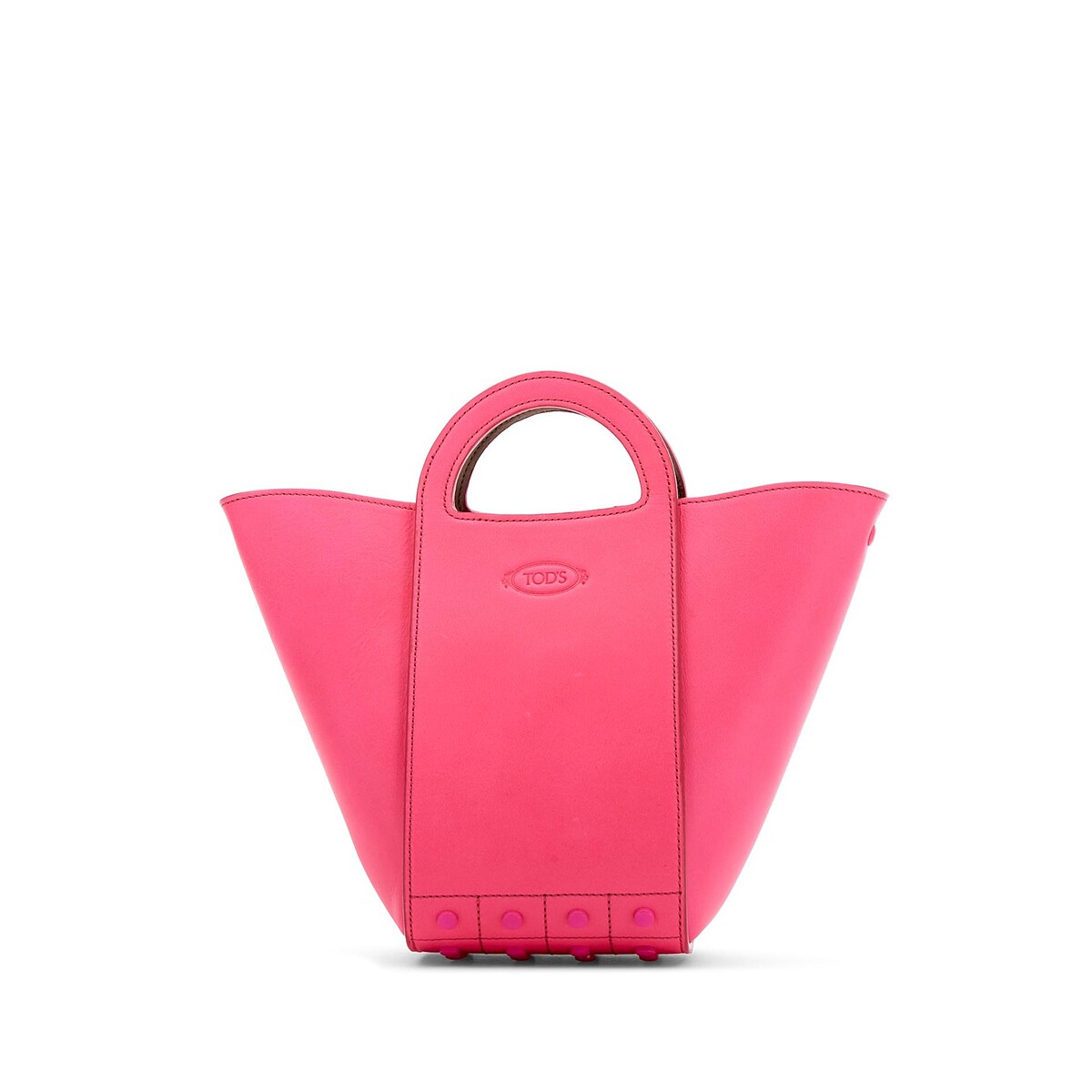 Tod's 螢光粉紅手提豆豆水桶包,NT44,100
