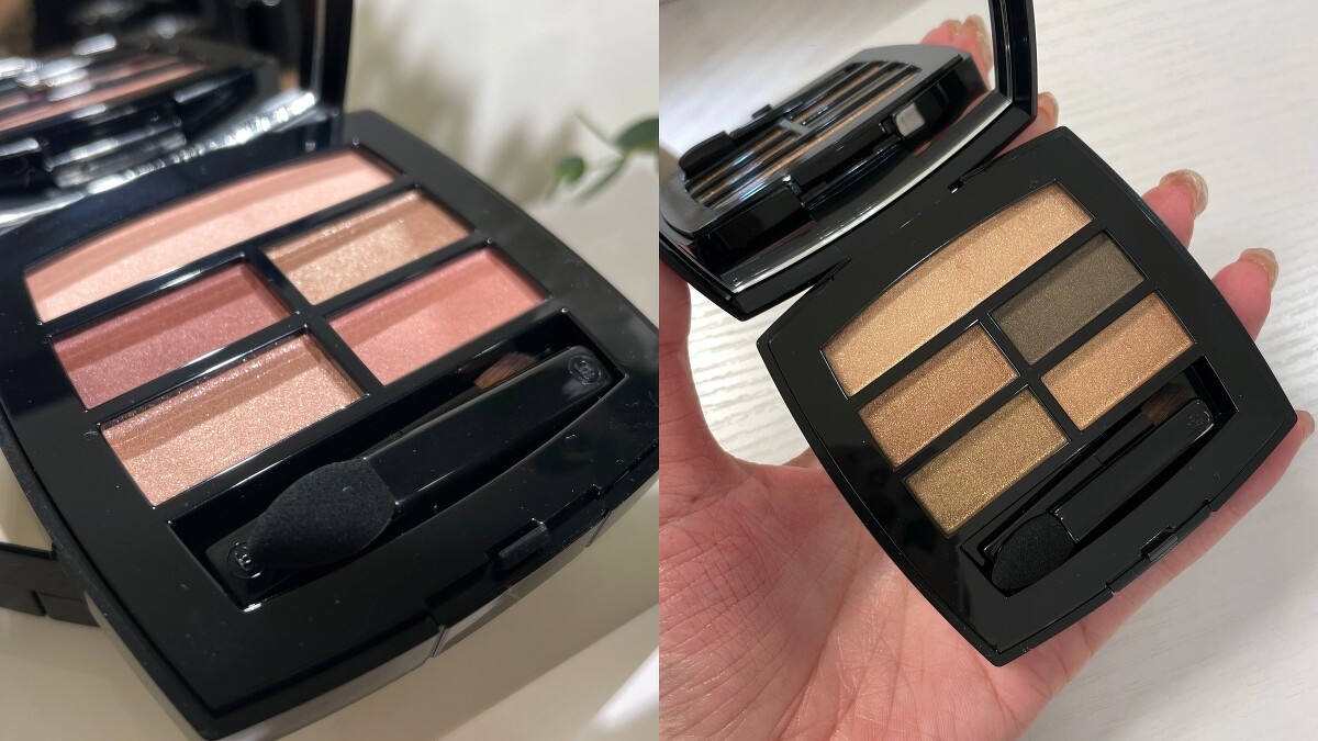 香奈兒時尚裸光立體眼彩盤，左：溫柔、右：深邃