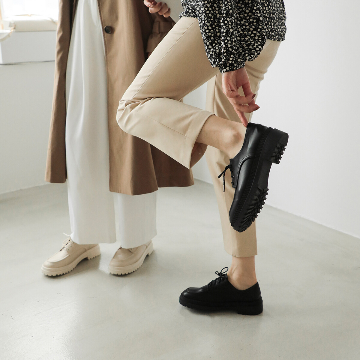 鬆糕底綁帶牛津鞋 各NT1380