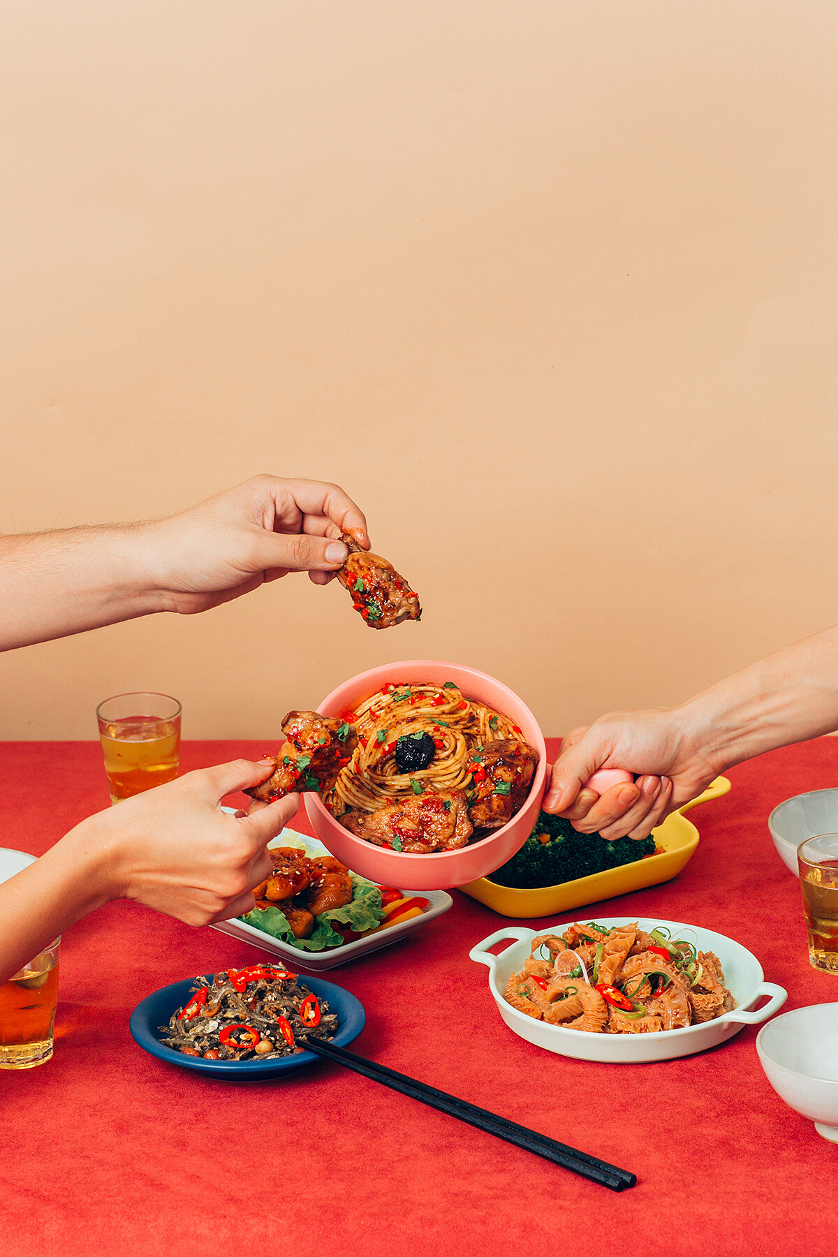 是貨真價實的豪華拌麵組合。