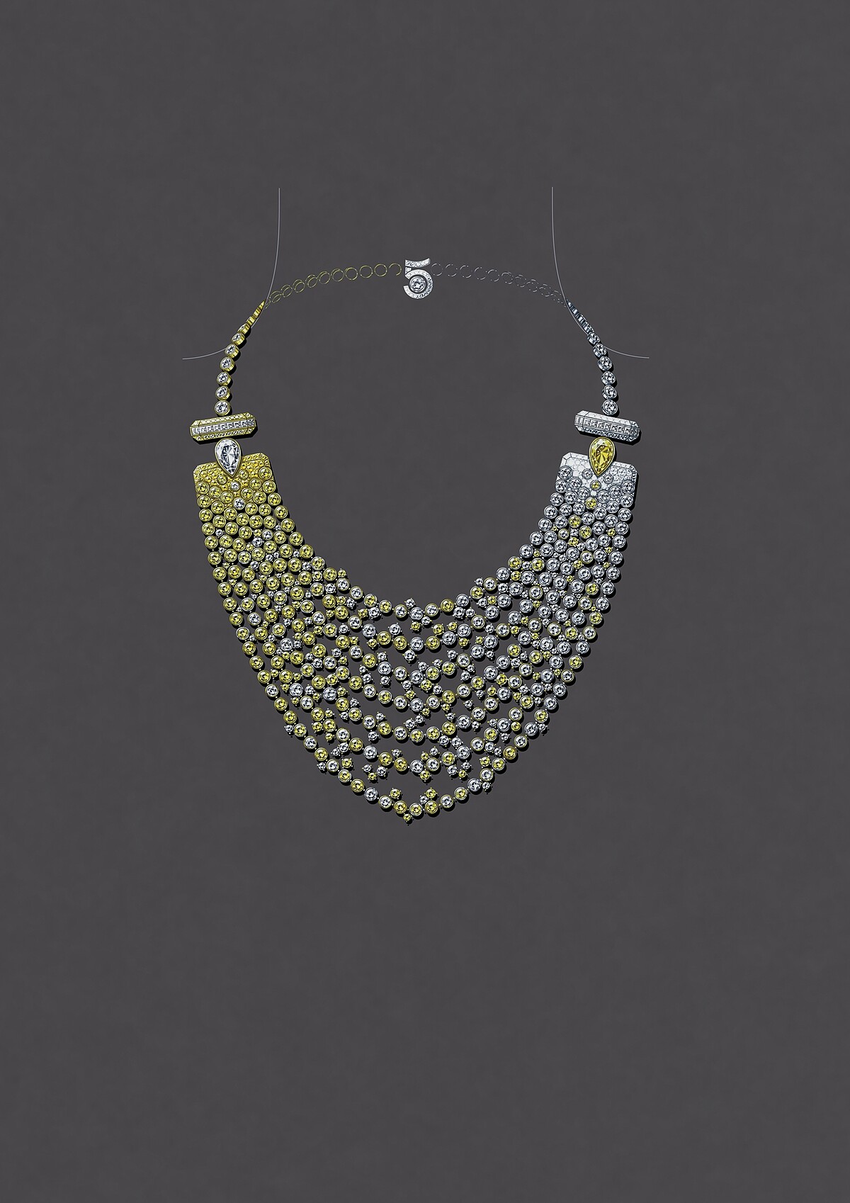 設計手稿：N&deg;5 Abstraction 項鍊