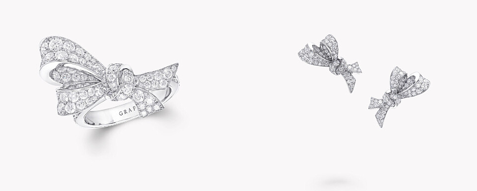Tilda's Bow圓形鑽石戒指、Tilda's Bow圓形鑽石耳環 (系列售價NTD 150,000起)