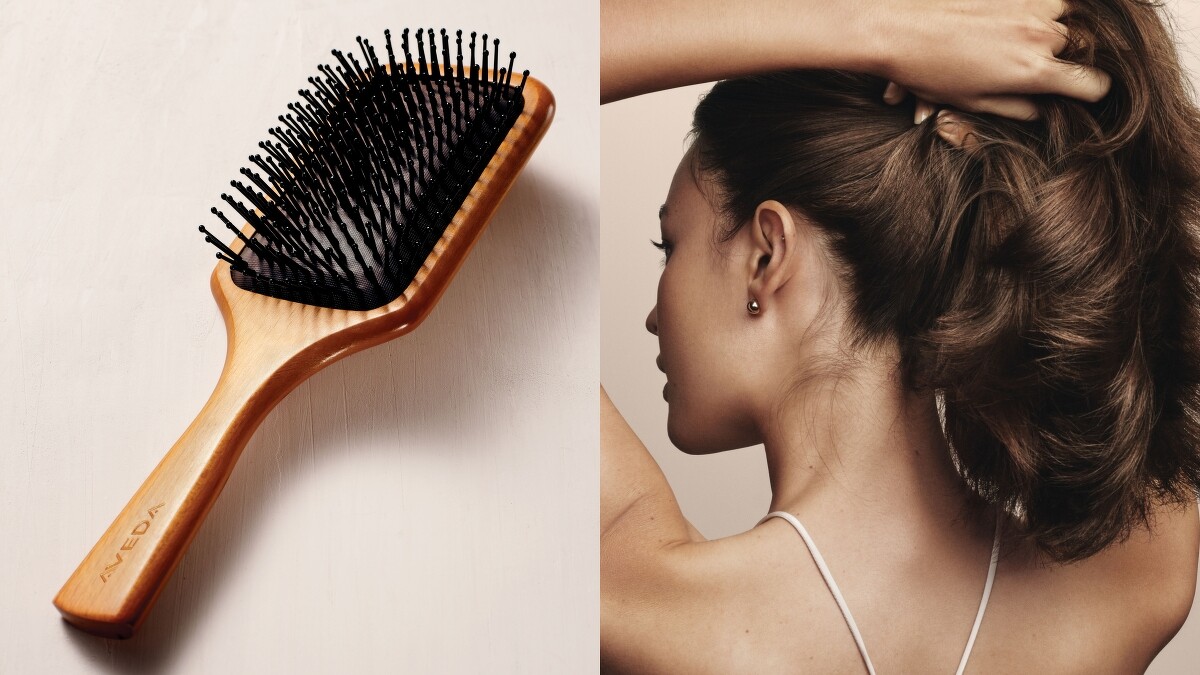 左：AVEDA木質髮梳