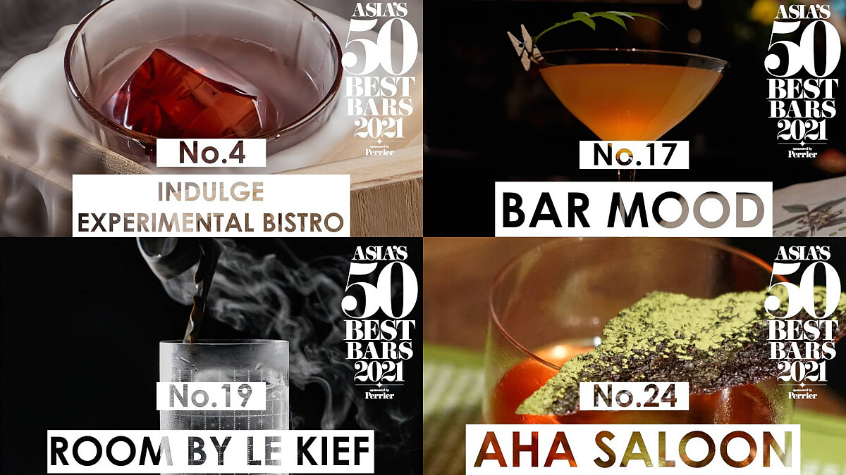 2021亞洲50最佳酒吧台灣4間上榜，最佳成績為第四名INDULGE Bistro，50家完整名單一次收齊！