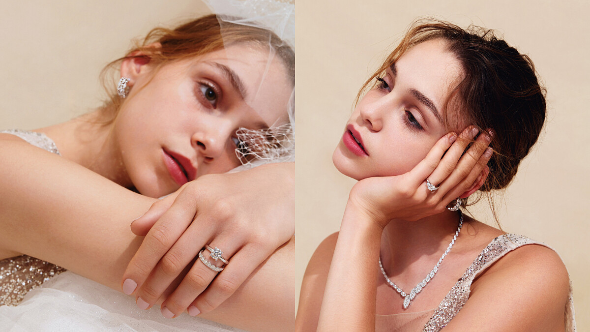 HEARTS ON FIRE以D字幾何藝術美學打造出的「DLight」系列美鑽，讓幸福時刻閃耀著雋永愛情火花！