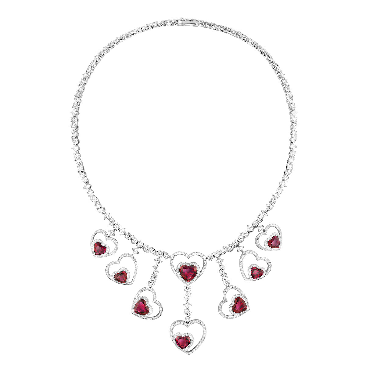 PRETTY WOMAN AUDACIOUS High Jewelry紅碧璽和鑽石多重配戴項鍊NT$7,416,700 