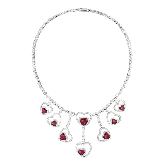 PRETTY WOMAN AUDACIOUS High Jewelry紅碧璽和鑽石多重配戴項鍊NT$7,416,700 