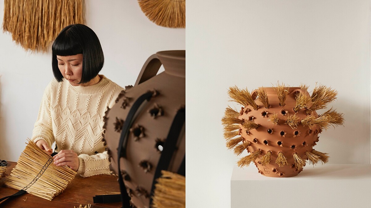 日本Arko,選擇以稻草和皮革創作