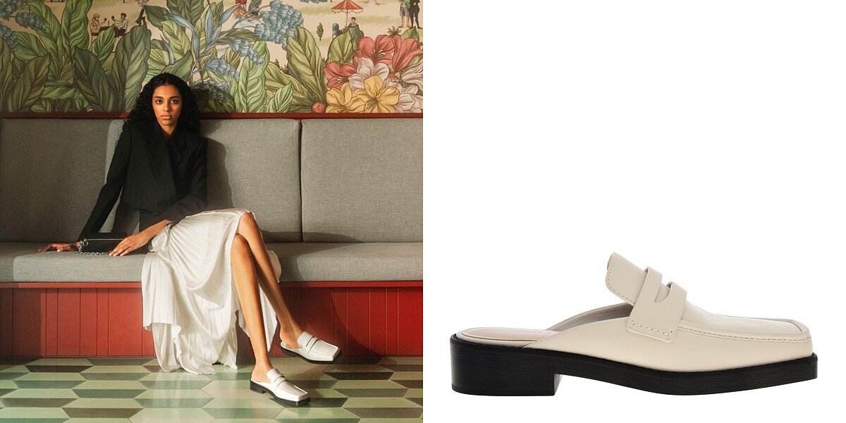 今年品牌最熱賣的鞋款之一，也是近日在Ig穿搭部落客中出鏡率最高的一雙鞋！Charles & Keith方頭厚底穆勒鞋，售價NT$1,590