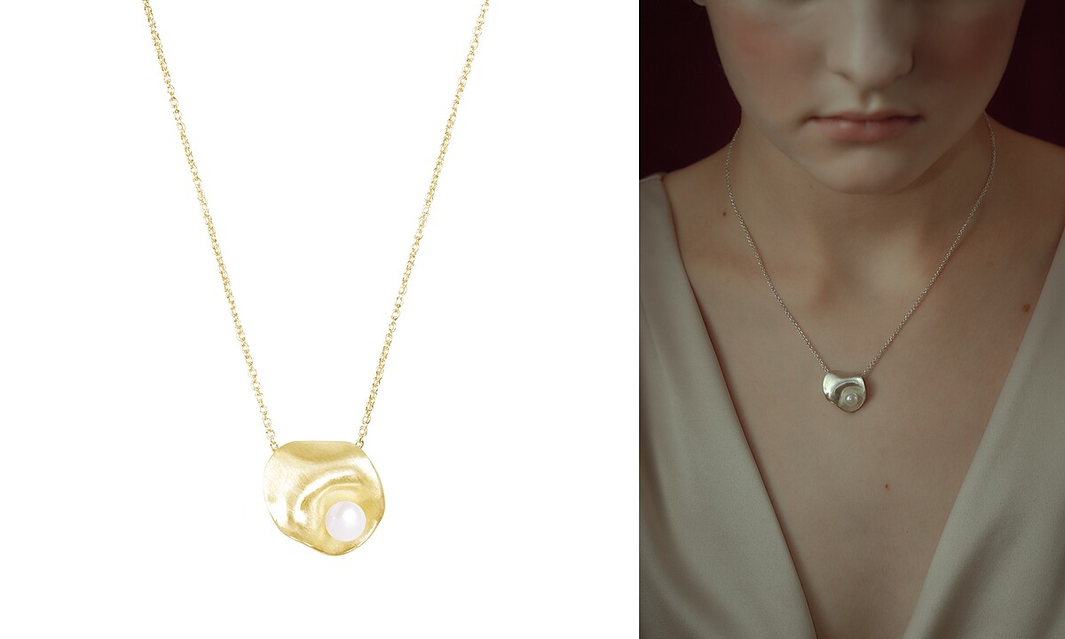 Olivia Yao Jewellery 海潮珍珠項鍊（金／銀），NT$3,800