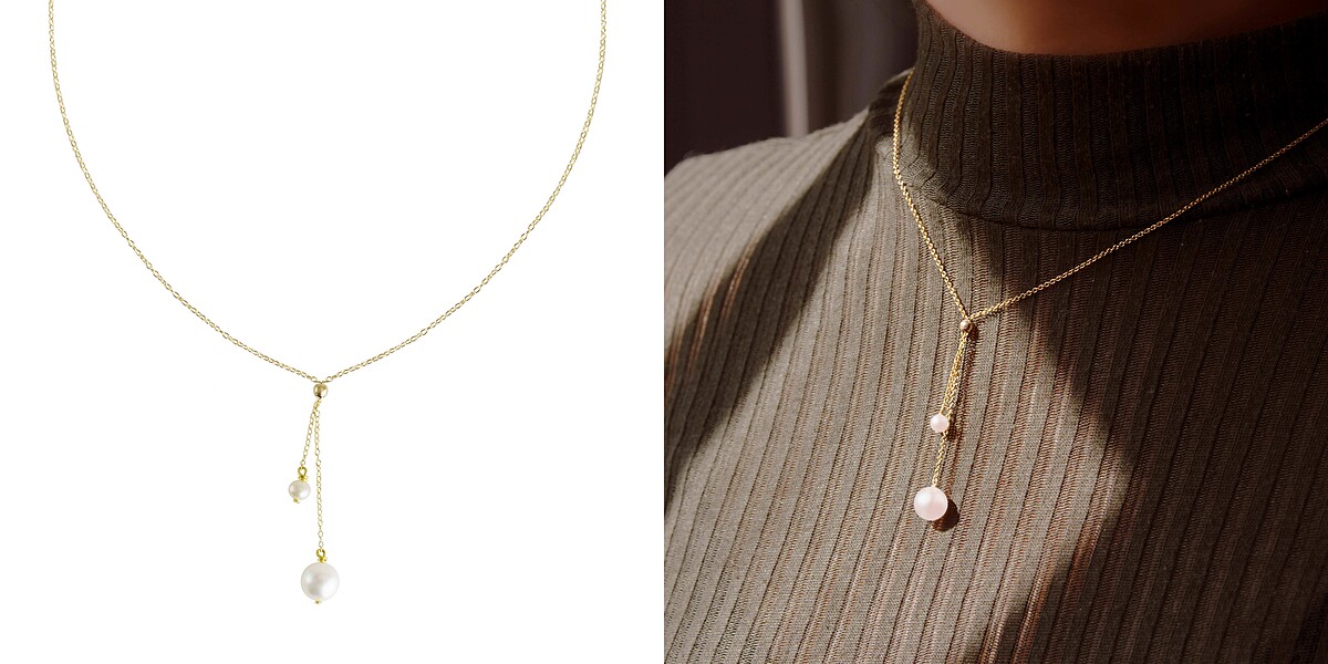 Olivia Yao Jewellery 垂墜珍珠鈴鐺項鍊，NT$3,600