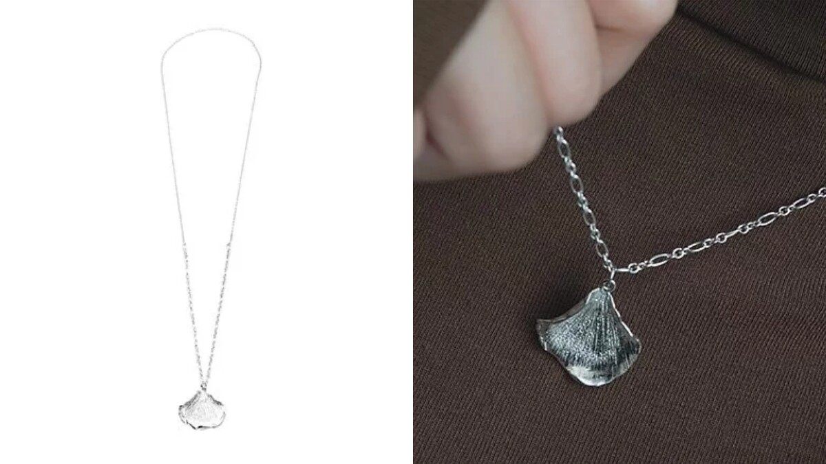 Kinjo草山金工 玫瑰花瓣・單片項鍊，售價NT$2,480