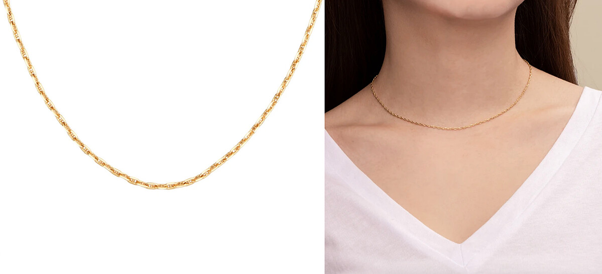 Anvi Studios 細緻H造型純銀項鍊，NT$1,650