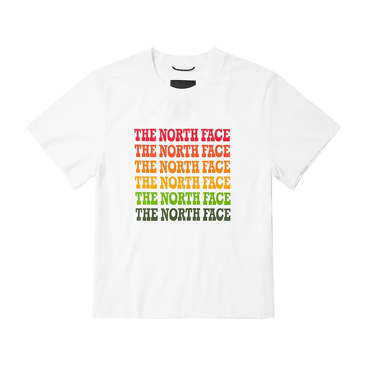 【70&rsquo;S復古限定】The North Face北面女款白色吸濕排汗漸層印花短袖T恤，售價1980元