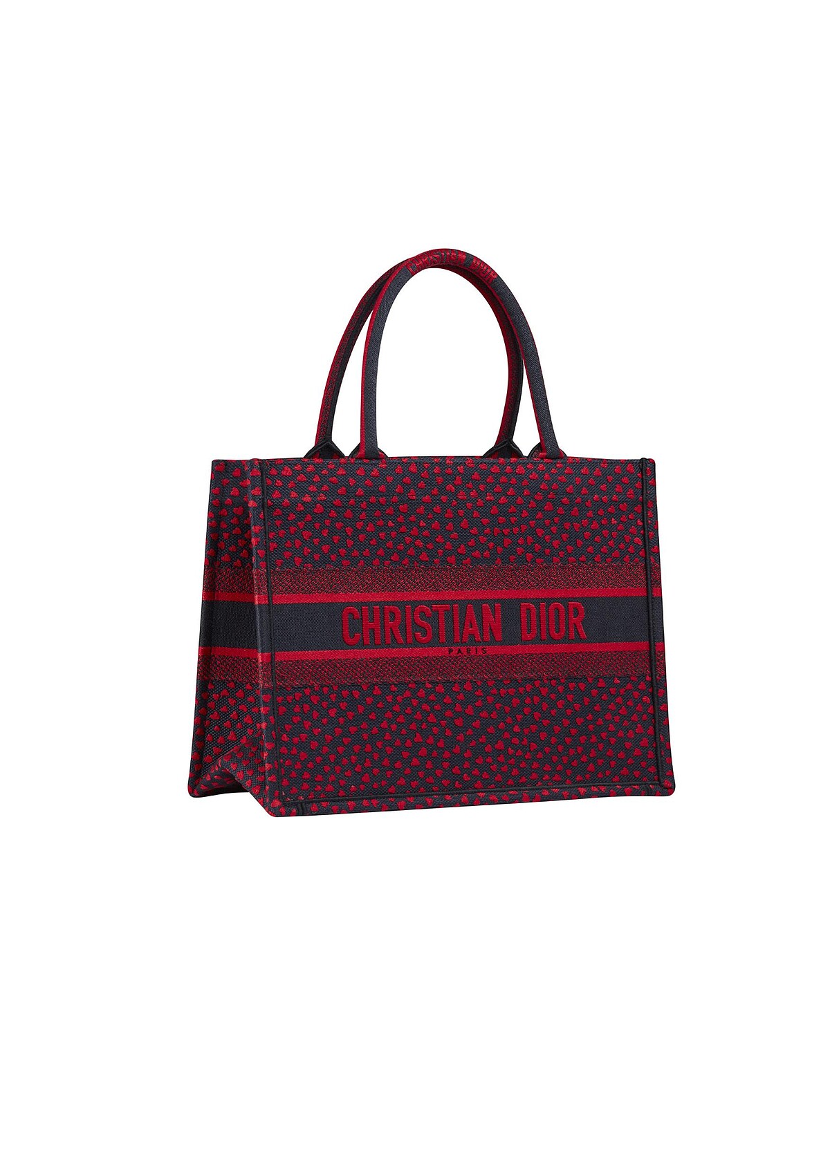 Book Pop Mizza 圖騰莓果紅刺繡小型托特包，NT105,000