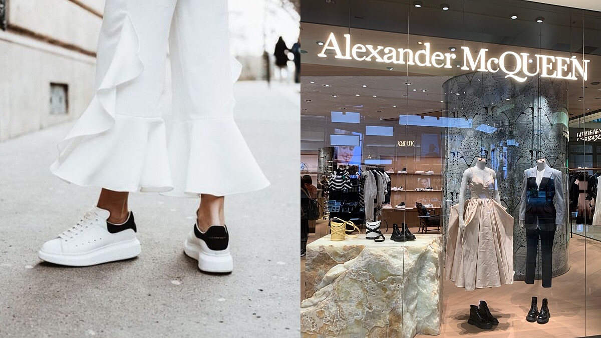 Alexander Mcqueen厚底小白鞋不用求代購！台灣首間專賣店開幕，夢幻粉色系店裝還有全智賢愛用Curve水桶包