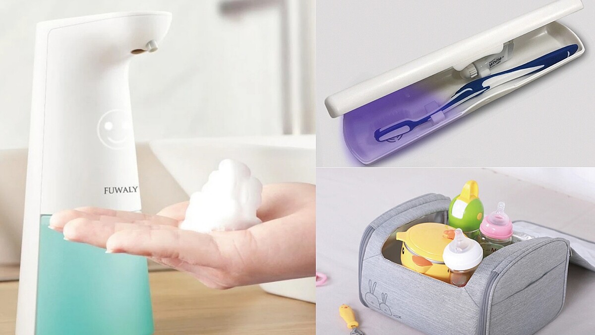 台隆手創館線上購物推出防疫專區，宅在家坐等乾洗手、給皂機、消毒小物送到家