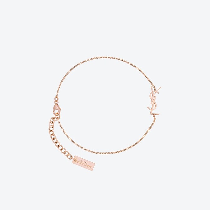 YSL標誌玫瑰粉色手環，NT8,250