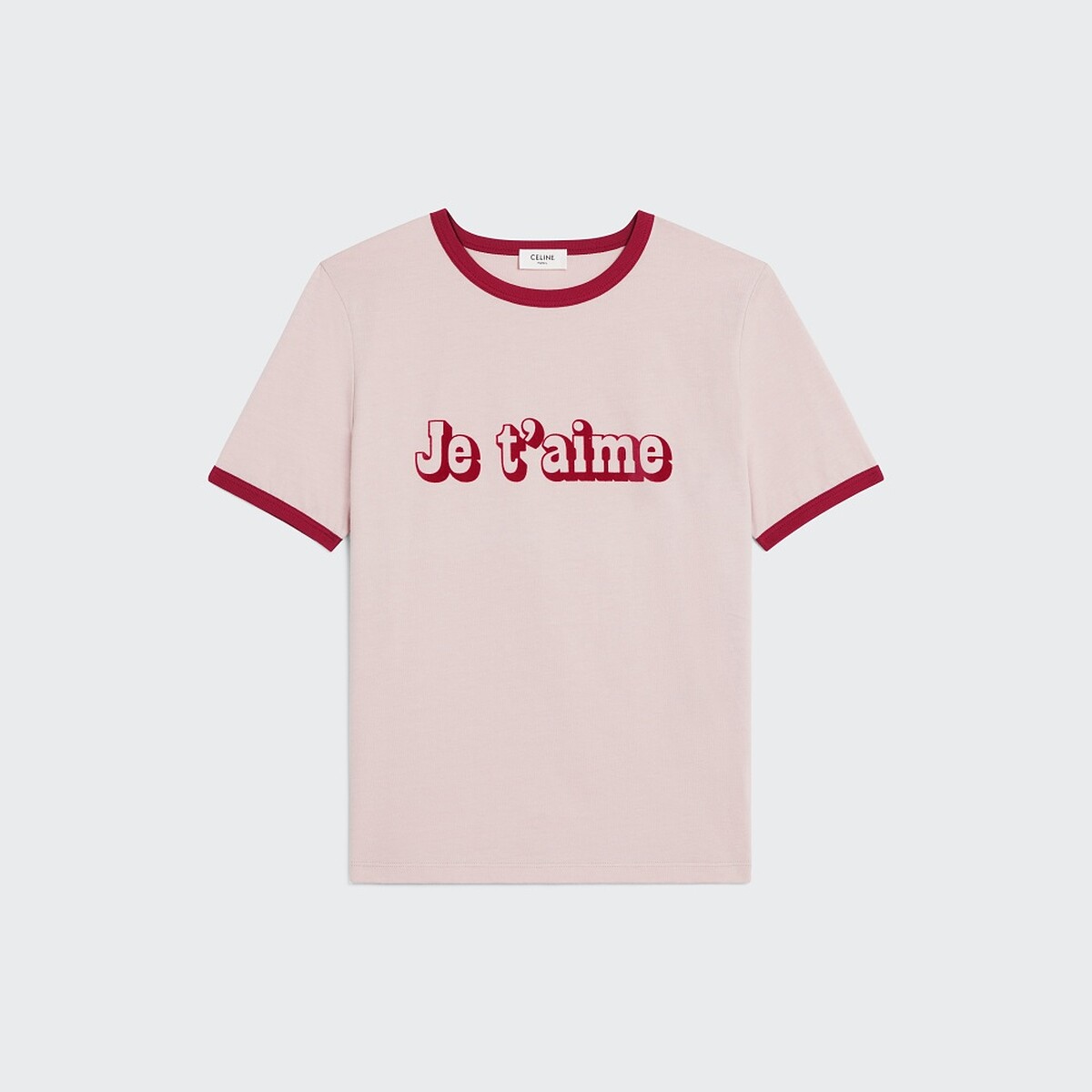 JE T'AIME緄邊短袖上衣，NT17,500 