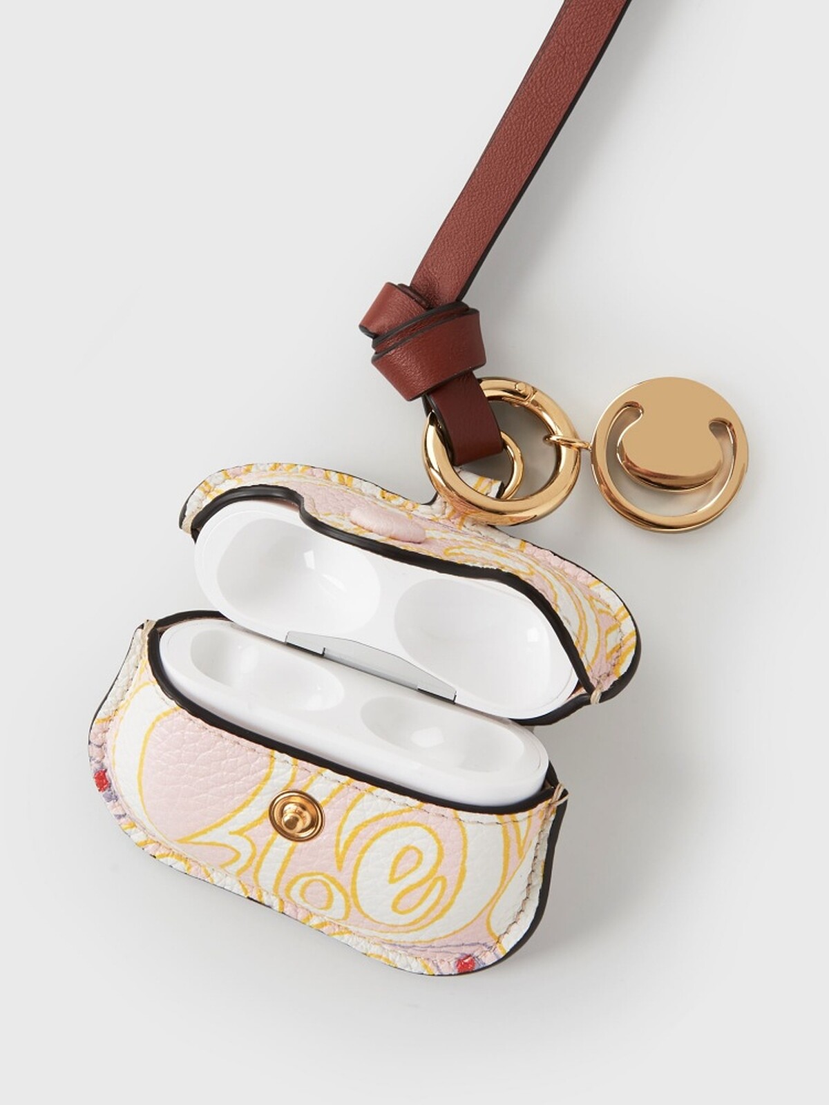 粉色印花AirPods收納吊飾，NT11,100