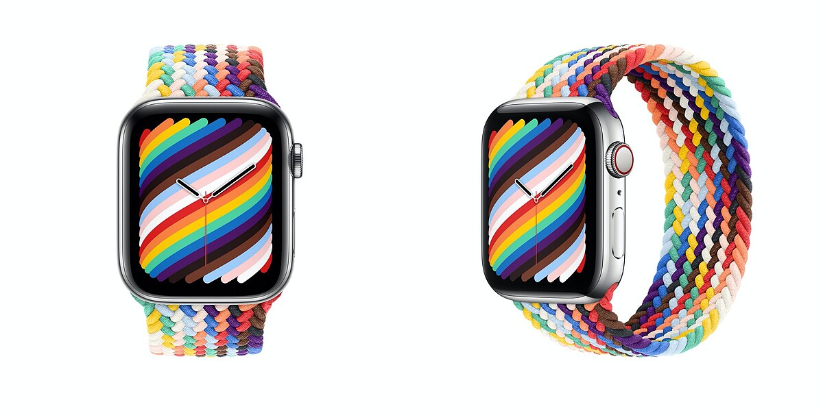 Apple 彩虹版編織單圈錶環，售價NT$3,100