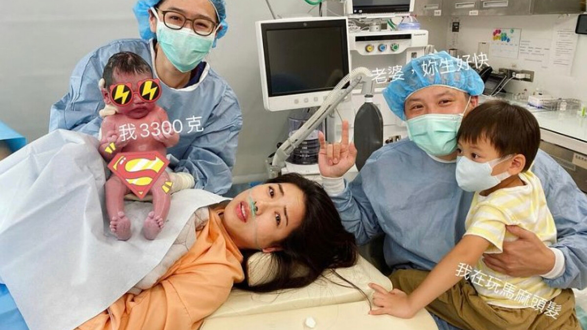 快產女王林可彤第二胎光速降臨！520放閃公開剪臍帶實錄畫面