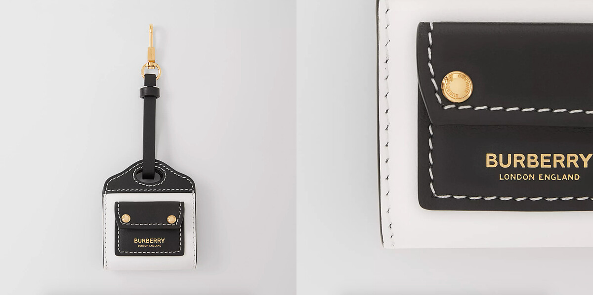 Burberry 雙色皮革拼Airpods保護套，售價NT$16,500