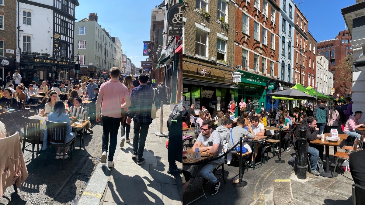 已迫不及待享受夏日陽光的英國人們