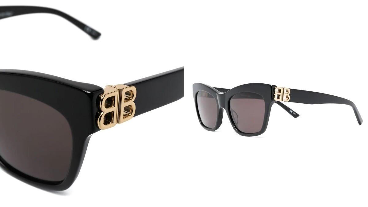 Balenciaga 粗框貓眼墨鏡，NT7,789